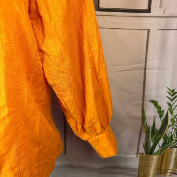 LOFT  Orange Blouse size med - Picture 4 of 7